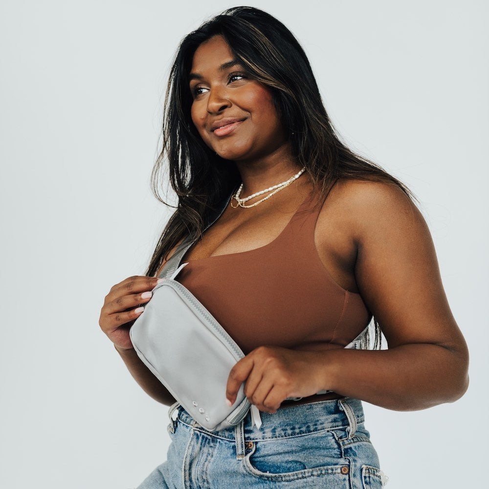 Nadya Nylon Bum Bag in the color gray